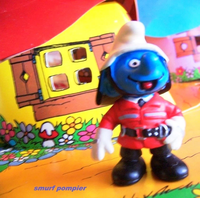 Figurine Schtroumpfette Aérobic PEYO 1983 - Variante TR - Fabriquée En Allemagne - Occasion - Collection Smurfs
