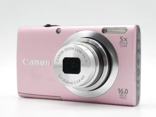[NEAR MINT IN BOX] Canon PowerShot A2400 IS Pink 16.0MP Digital Camera JAPAN