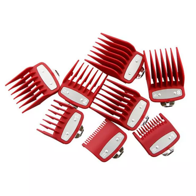 8x Metal +Polymer Hair Clipper Cutting Guide Combs For WAHL Hair Cutting Machine