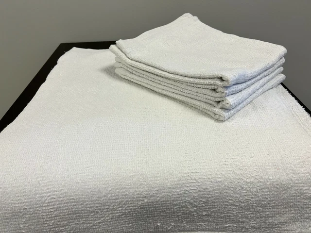 600 Pieces New White Bar Mops Bar Towels Resturant Cleaning Towels