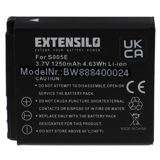 HEIB Akku Für Panasonic CGA-S005E – 1250 MAh, 3,7 V Li-Ion | Hochwertige Alternative Zum Original