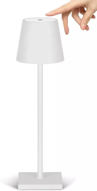 Lampada Da Tavolo In Alluminio Ricaricabile Bar Ristorante 3 Colori Senza Fili