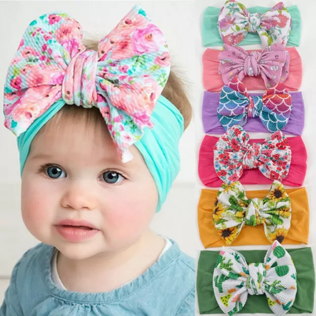 Baby Toddler Girl Kids Rabbit Bow Knot Turban Headband Hair Band Headwrap Turban