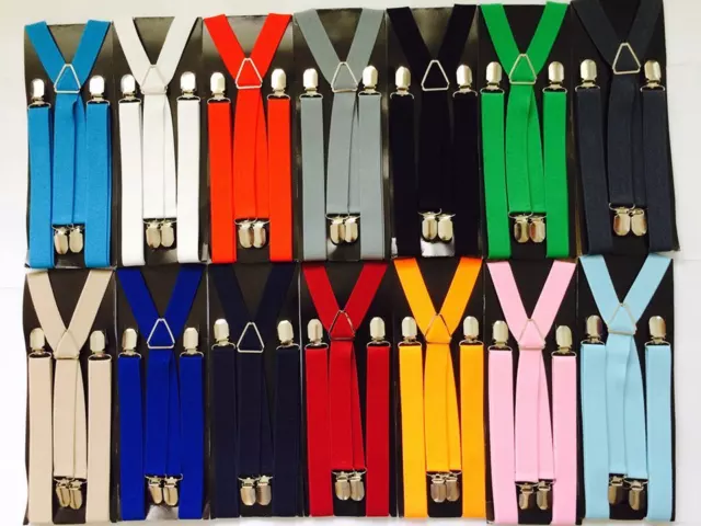 Adult Braces Mens Unisex 4 Clip X Shape Adjustable  Suspenders