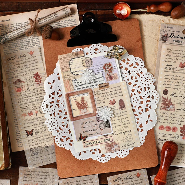 4 Set di Nastri Scrapbooking Autoadesivi Per Account Mano Nastri Formula Decorativi
