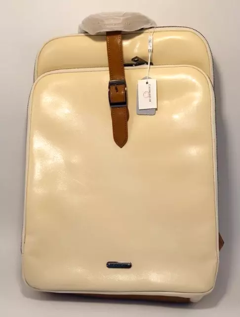 CLUCI Leather Laptop Backpack for Women 15.6 inch Computer Bag Travel Busines