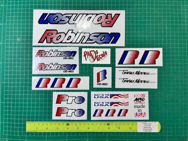 Robinson pro bmx sticker decals on clear