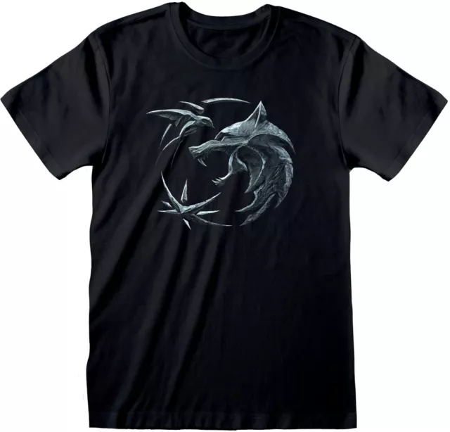 Witcher - T-shirt emblema nera