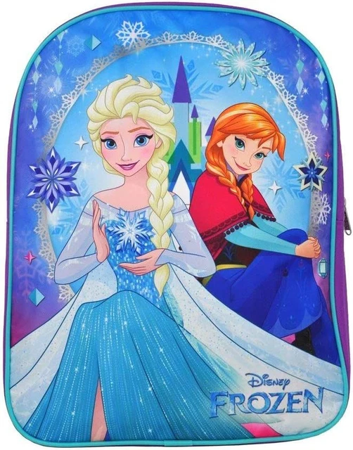 Group Ruz Disney Frozen Elsa & Anna 15" Backpack Large 15", Purple-blue