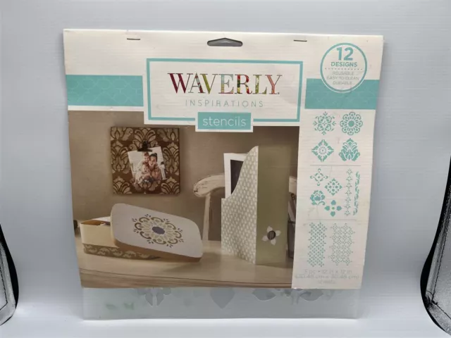 WAVERLY INSPIRATIONS STENCILS 12 DESIGNS 3 PC. 12"x12" 10609E MEDALLIONS