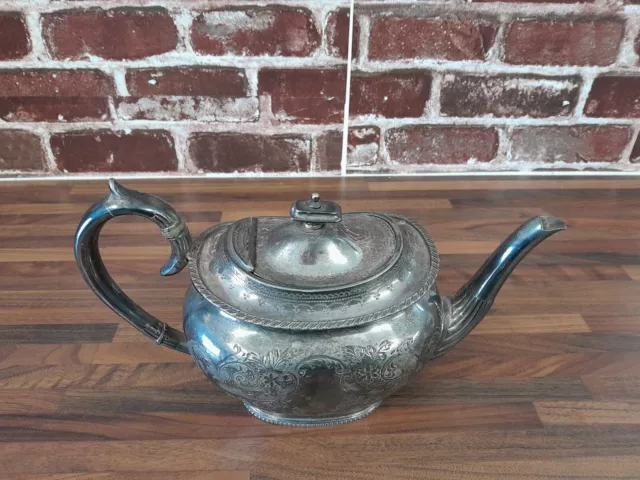 Vintage Edwardian Silver Plated Tea Pot (9)