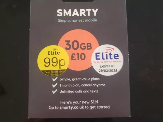 Carta SIM Smarty PAYG Pay As You Go 3G 4G 5G attivata online