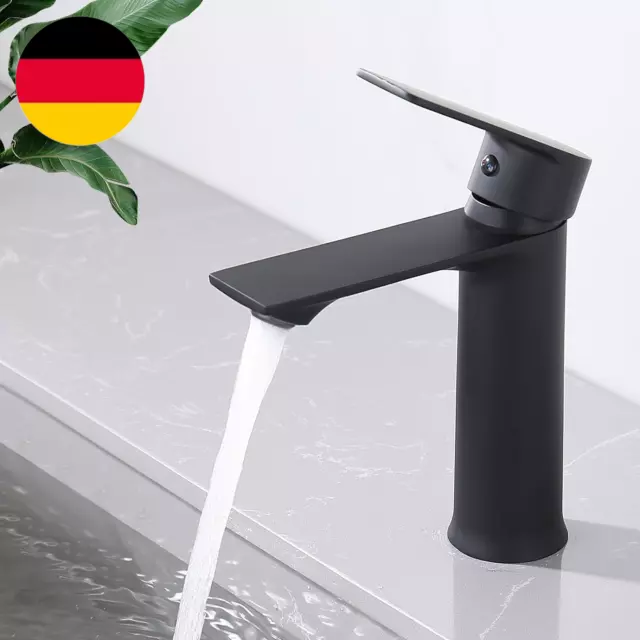 HOMELODY Wasserhahn Bad Schwarz Waschtischarmatur Mischbatterie Bad Armatur Bade