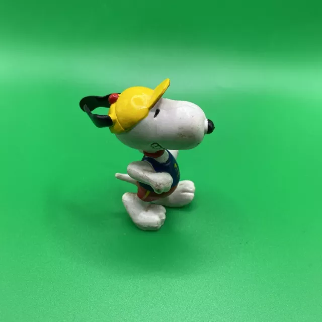 Vintage 80s Snoopy Runner Figure Peanuts PVC Collectable Toy Cake Topper Retro