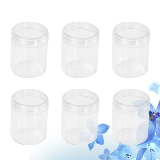 6 Pcs Round Plastic Bottles Sample Jars Small Bottles Liquids Toiletries