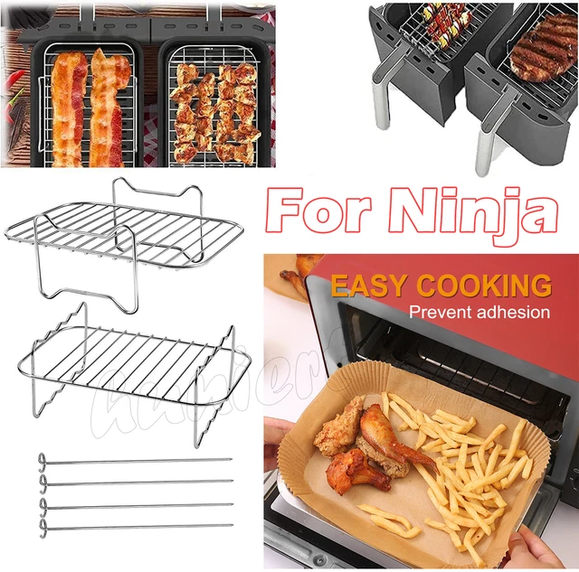 AIR FRYER RACK Stainless Steel Double Basket Grill Accessories for