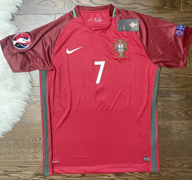 PORTUGAL 2016 EURO Retro RONALDO Soccer Home Jersey - Size Medium Men