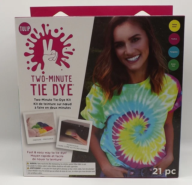 Kit de microondas Tulipán tinte de dos minutos amarillo azul verde rosa