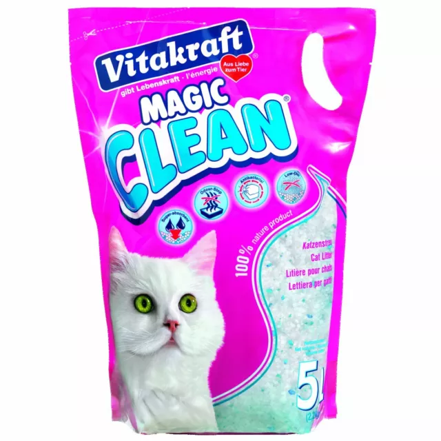 VITAKRAFT Mágico Clean - 5 Litro - Arena para Gatos Paja Alergia-Libre Staubarm