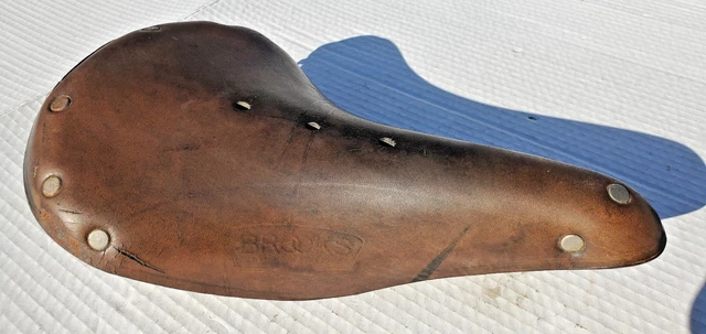 Selle Vélo Vintage Peugeot - Marque Idéale Diagonale - Cuir - Randonneuse