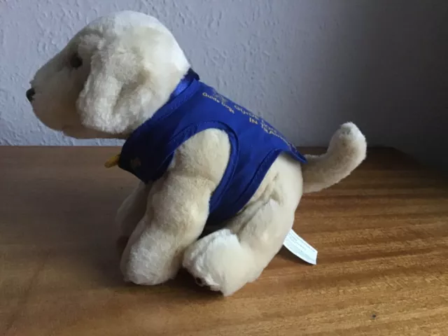 GOLDEN LABRADOR RETRIEVER plush PUPPY DOG ANDREX soft toy BLUE COAT GUIDE DOG