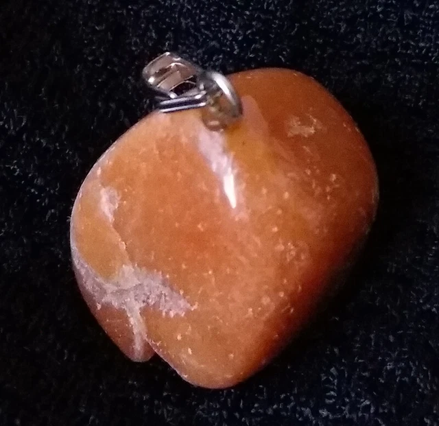 Cornaline pendentif 20x17x16mm pierre fine lithothérapie chakra sacré renforce