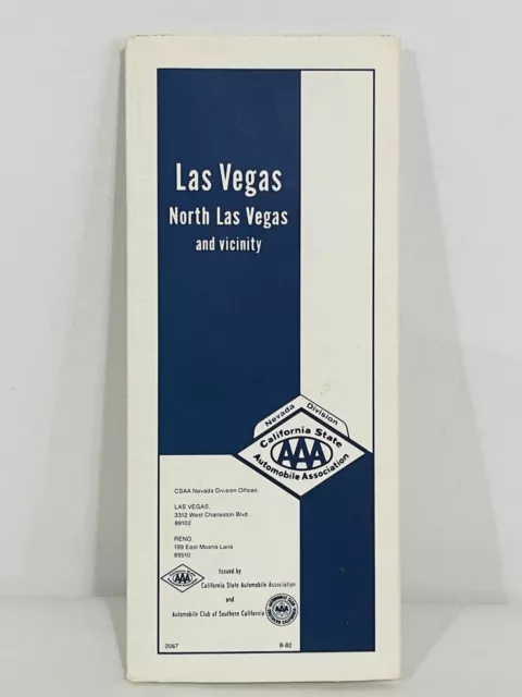 1992 Las Vegas/ N Las Vegas and Vicinity Map  AAA