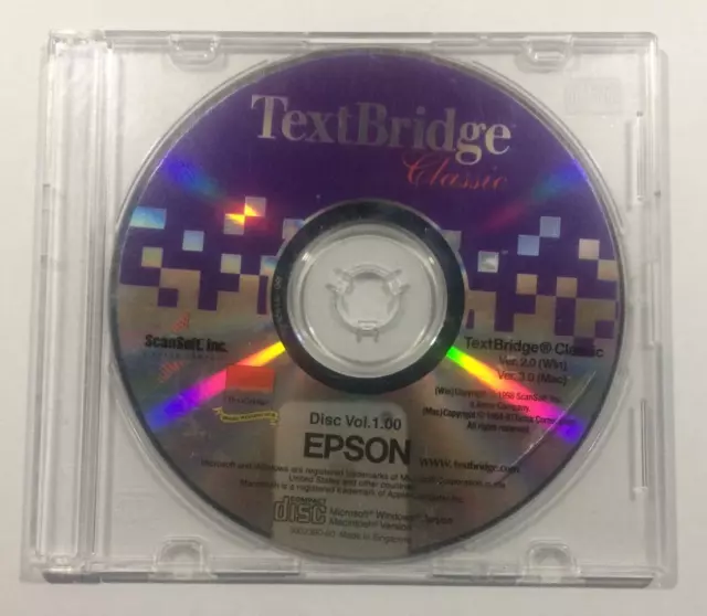 TextBridge Classic  -  ver 2.0 (Win) / ver 3.0 (Mac) [CD]