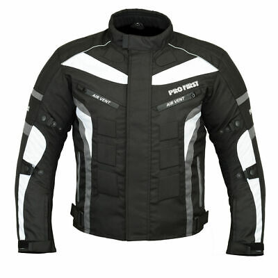 Men Motorbike Motorcycle Jacket Armour Waterproof Cordura Textile Riding Jackets