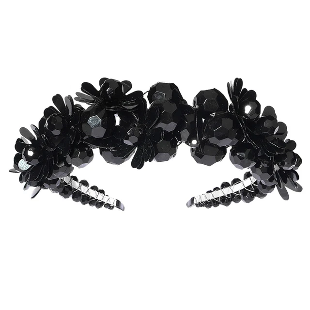 Fascia fronte di perle lega sposa matrimonio fascia per capelli paillettes