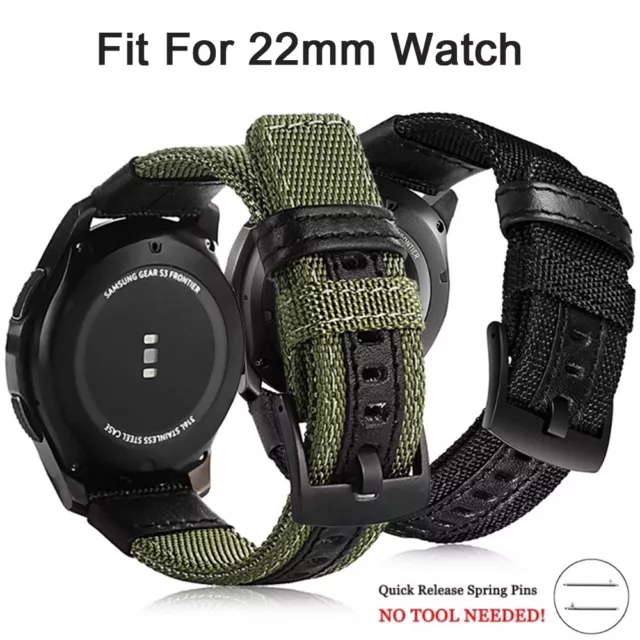 Strap Bracelet Nylon Pour Samsung Galaxy Watch 46mm Gear S3 Frontier Gear 2 Neo 2