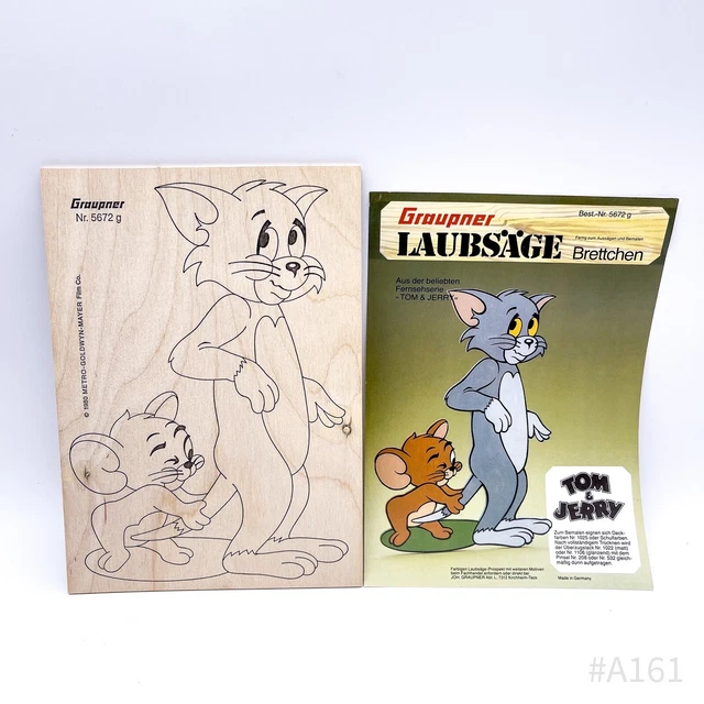 Graupner Laubsäge-brettchen No. 5672 G Modèle „ Tom & Jerry “ Fait en Allemagne