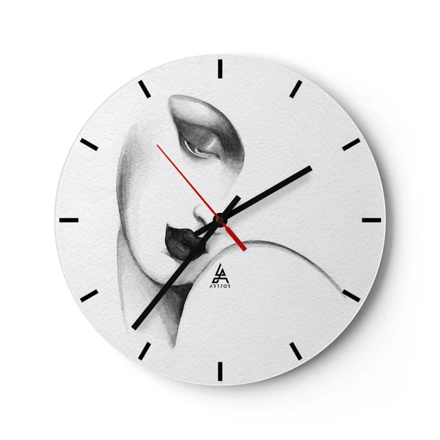 Horloge vintage pendule murale silencieuse Rose vert