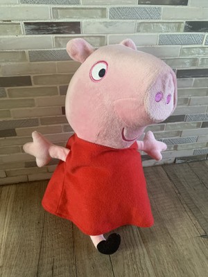 peppa pig 20in talking plush red dress