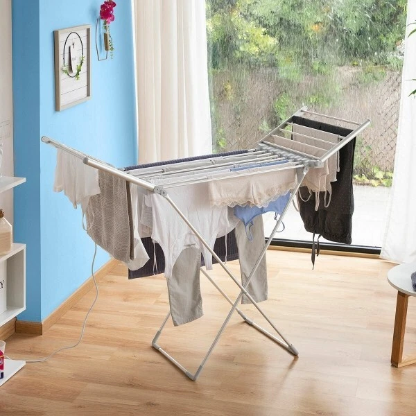 ETENDOIR A LINGE Etendage Linge Sechoir a Linge Pliable 20 Barres 230 W