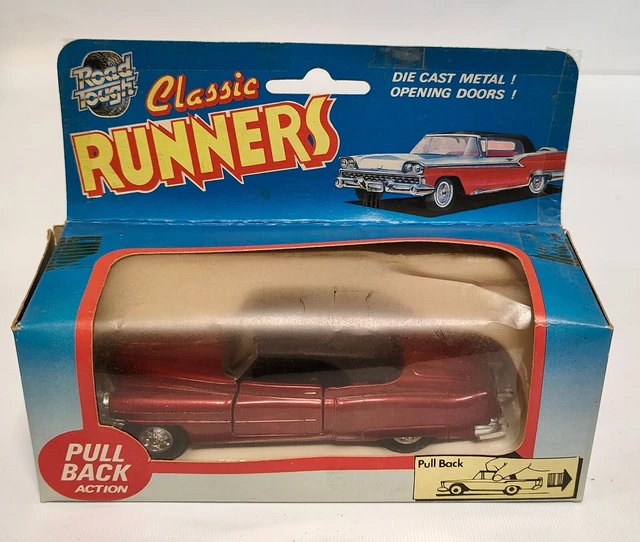 ROAD TOUGH CLASSIC Runners Die Cast CONVERTIBLE Rose Die Cast Pull