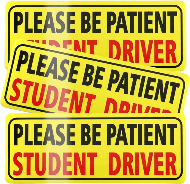 3Pcs Magnet for Car, Please Be Patient Student Driver, New Drivers Sticker Safet