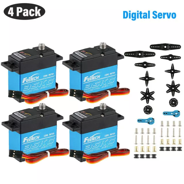 4Pack 35kg Full Metal Gear Waterproof Digital Servo HIGH TORQUE SPEED for RC Car