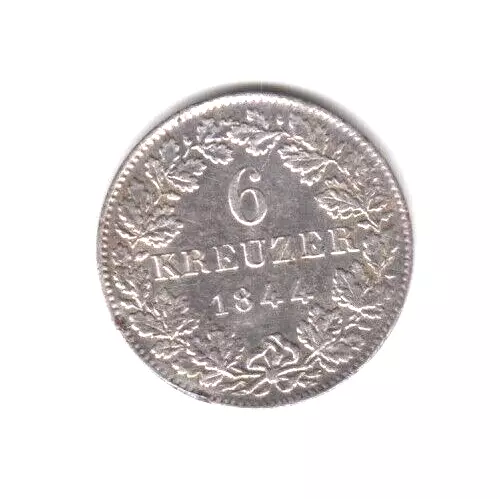 Frankfurt, Freie Reichsstadt, 6 Kreuzer 1844