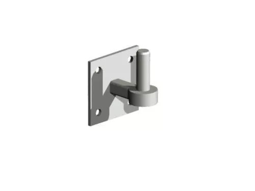 Hook On 4" Square Plates - 19mm Pin - Gate Hinges - Galvanized