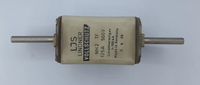 LJS Lindner Vollschutz Sécurité NH2 Insert Fusible 125 A 500V 3