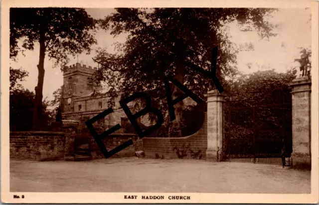 East Haddon Church Northamptonshire 1922 Real Photo Postcard