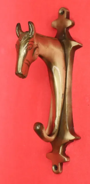 Horse Shape Victorian Style Handcrafted Brass Cloth Wall Hanger Hook Home Decor