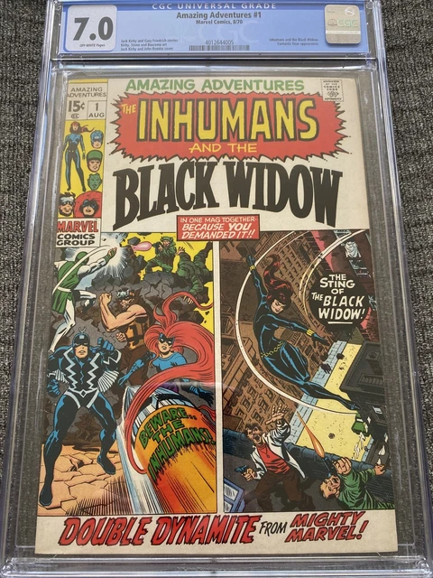 Amazing Adventures 1🔥CGC 7.0🔥1st BLACK WIDOW Solo Story & Black Costume CVR🔥