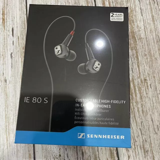 Sennheiser IE 80 S In-Ear High-Fidelity Wired Earphones Black Brand New & Sealed