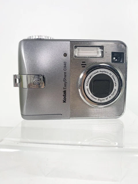 Vintage KODAK EASYSHARE C340 Compact Digital Camera Silver Tested Working