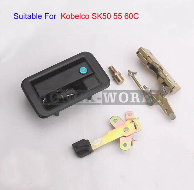 Cab Door Lock Assembly Fit For Kobelco SK50 55 60C Excavator NEW