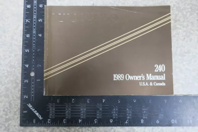 Volvo 240 Owner's Manual 1989 Book 89 Free Shipping OM717