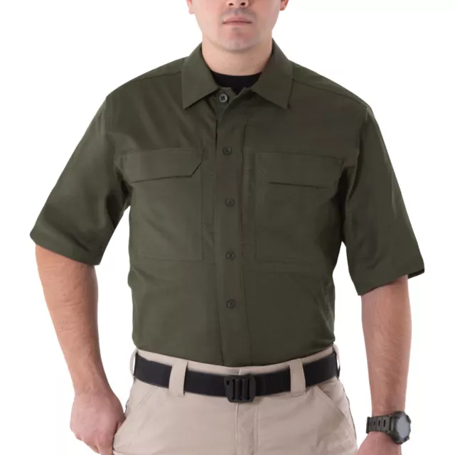 First Tactical Hommes V2 Manche Courte Tactique Chemise Sécurité Top OD Green