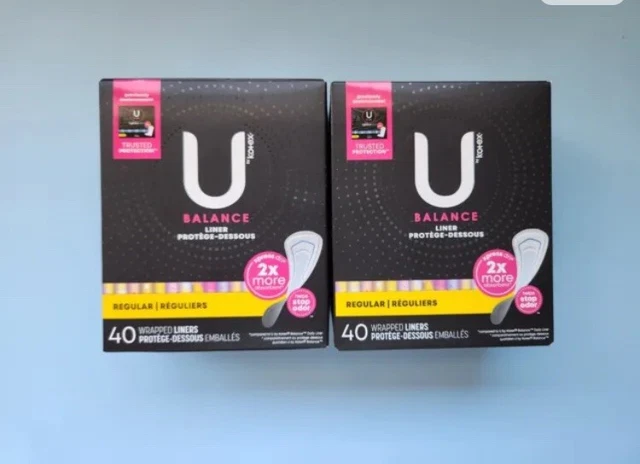 Revestimientos U By Kotex Light Days Plus, 40 unidades (paquete de 2)